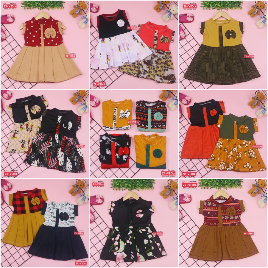 Dress Bilqis uk Bayi 3-18 Bulan / Dres Yukensi Murah Baby Baju Anak Perempuan Gaun Pesta Pakaian kiosbalitaaprilia