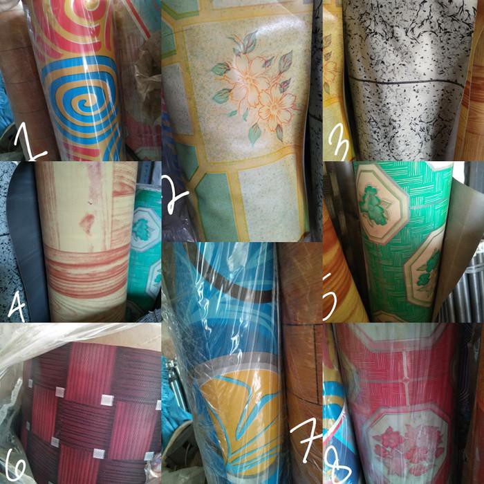 Promo Jual per meter karpet lantai plastik motif kotak tinggi 120 cm lapis Murah