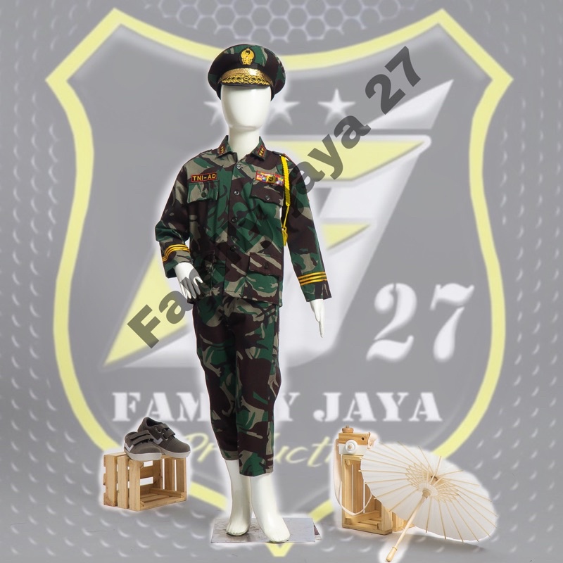 BAJU SERAGAM TNI AD ANAK/BAJU PROFESI ANAK/ BAJU TNI AD ANAK