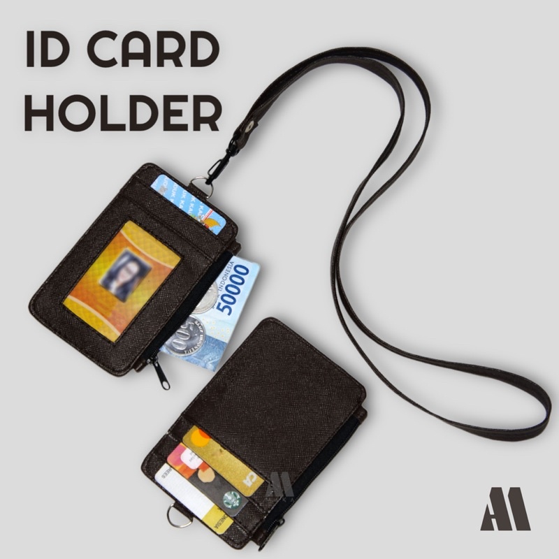 

ID CARD HOLDER NAMETAG SYNTHETIC LEATHER / LANYARD TALI NAME TAG / KALUNG KARTU NAMA / DOMPET KARTU BAHAN KULIT SINTETIS