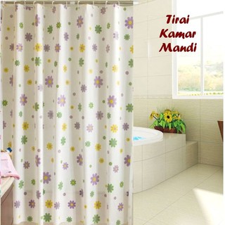 Shower Curtain Tirai Kamar  Mandi  Gorden  Tirai Kamar  