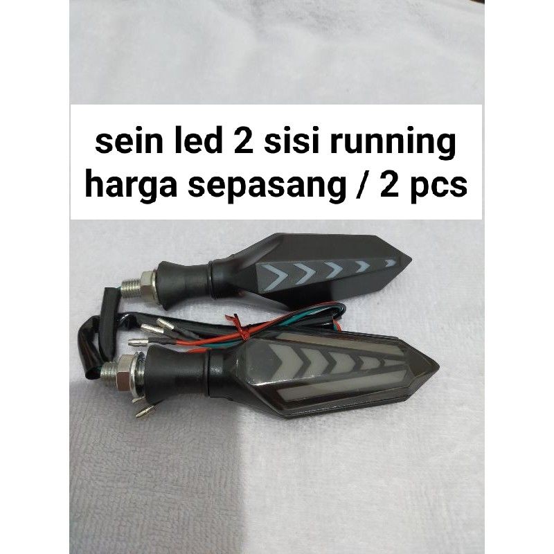 Sein Led running Panah 2 Sisi Sein Runing Vixion Cbr Cb Klx Xabre Taiger Scorpio Crf Sein Running 2 