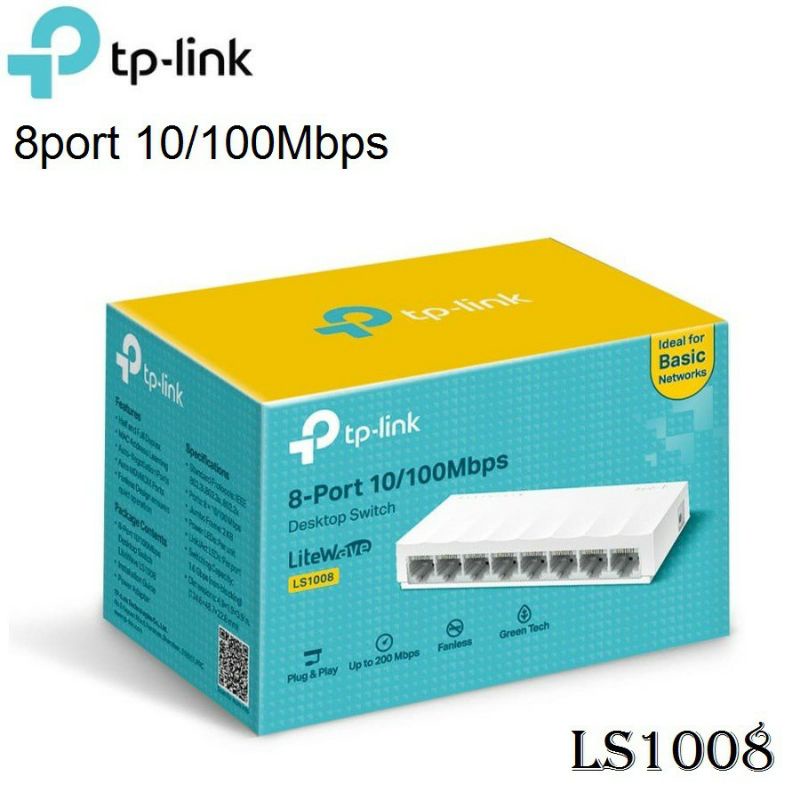 TP-LINK LS1008 Desktop Switch HUB 8 Port Ethernet Internet 10/100