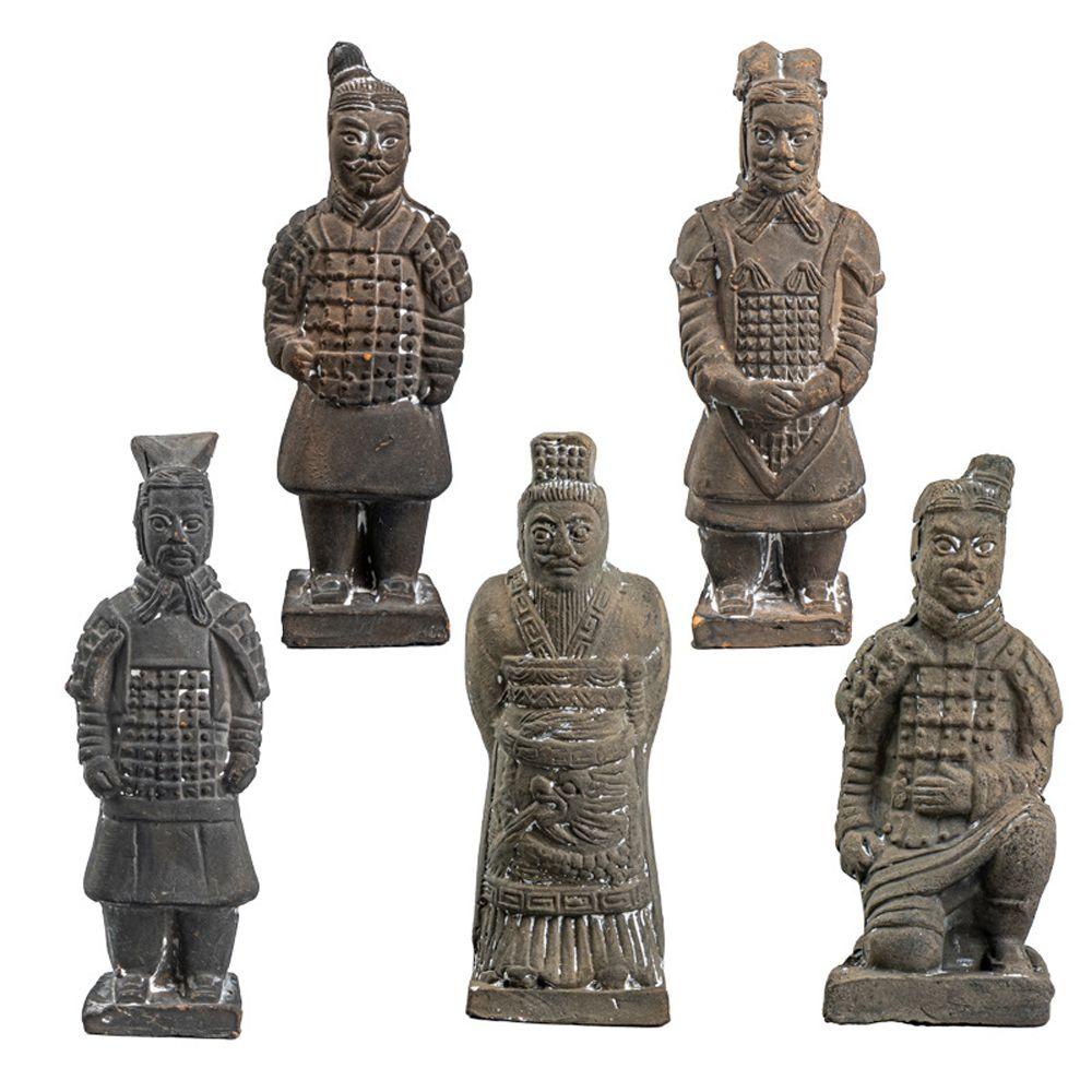 Nickolas1 Terracotta Warriors Qin Shi Huang Fitur Horses Ornamen Dekorasi Rumah China Imitasi Antik Gaya China Handmade Souvenir Terracotta Kerajinan Patung Tentara