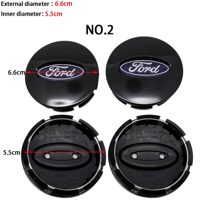 4pcs/set Cover Penutup Hub Tengah Roda Mobil Untuk Ford Focus F150 Fiesta Fusion Everest Tierra Expedition C-Max