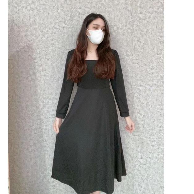 Chekout YIYI GIRL - Dress Wanita Dengan Rok Plisket Panjang Korea Style