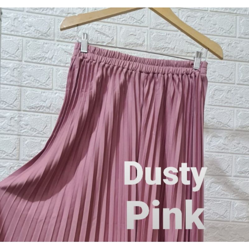 CELANA KULOT PLISKET PREMIUM JUMBO M FIT TO XXL-dusty pink