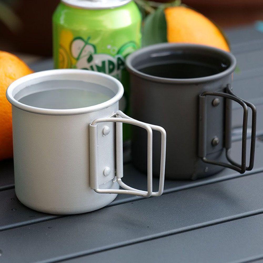 Lanfy Water Tea Mug Anti-Korosi Cangkir Teh Peralatan Makan Berkemah Cangkir Air Camping Mug Perlengkapan Berkemah Paduan Aluminium Pegangan Aluminium Alloy Cangkir