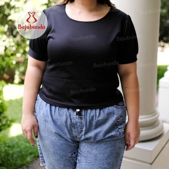 KAOS JUMBO BIG SIZE POLOS BAJU WANITA LENGAN PENDEK XXXL MEISO