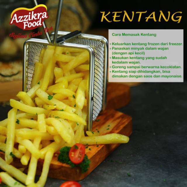 

Kentang Frozen 500 gr - Kentang Azzikra - Halal Non MSG