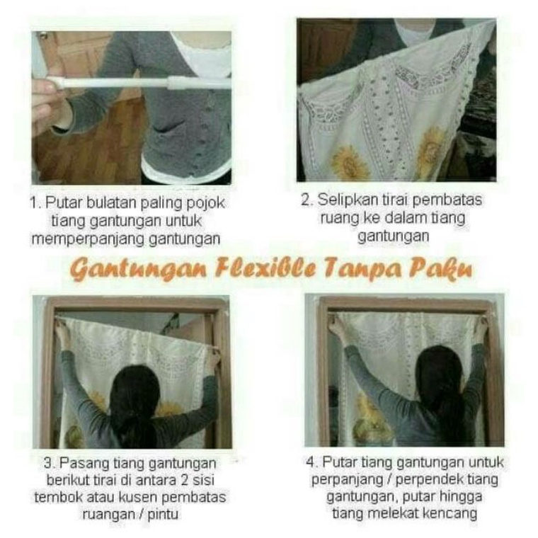 Tiang tirai flexible/ Tiang fleksibel gorden /TIANG PINTU/ TIANG KOLONG DAPUR/tiang fleksibel /tongkat gorden/ tongkat ajaib/ tongkat gantungan/ tongkat kolong dapur/ pipa ajaib gorden kolong dapur/ tongkat gorden tirai/ tongkat fleksibel ajaib tanpa paku