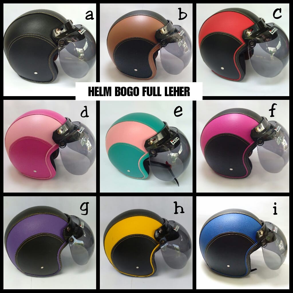 Harga Jual Helm Bogo Dipalembang - Helm Bogo Retro Polos 