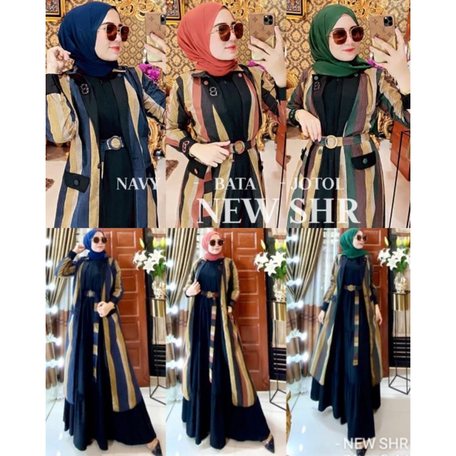 NEW  ORI SHR  SET 3IN1 SHR ONESET LEKMONG BLAZER TERBARU GOOD QUALITY