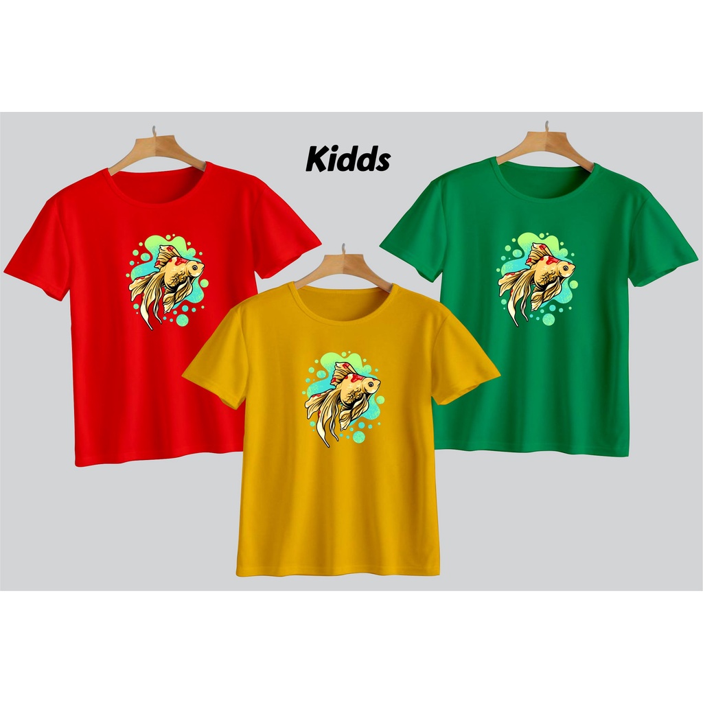 Kaos/ Tshirt Anak Laki-laki/ Perempuan Ikan Koki Cotton Premium