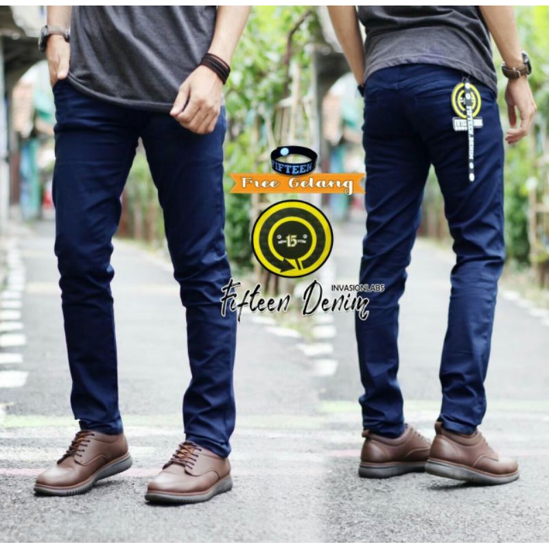 CELANA CHINO FIFTEN DENIM