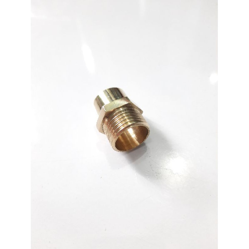 Sok kran pendek Drat Dalam 3/8&quot; × Drat Luar 1/2&quot; KUNINGAN