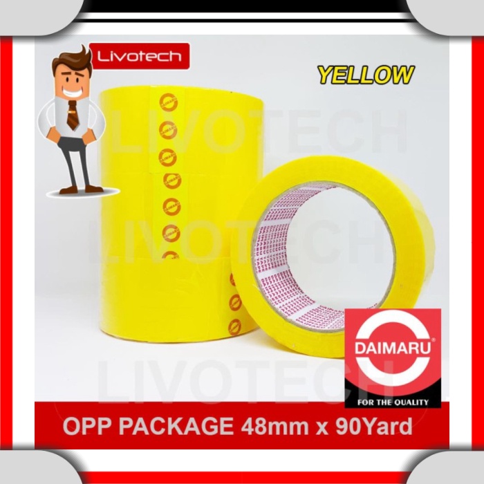 

Lakban Kuning Daimaru OPP Plastik 48mm 90yard Isolasi Yellow T0099