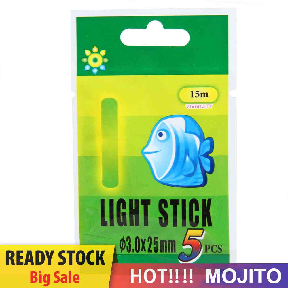 50Pcs Stik Lampu Apung Fluorescent 25mm / 37mm Untuk Memancing Malam Hari