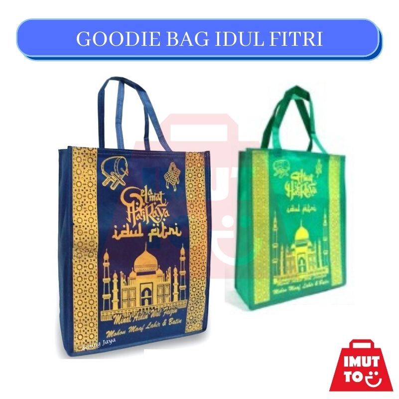 

IMUTTO - IED GOODIE BAG TAS KANTONG UNTUK PAKET BINGKISAN LEBARAN IDUL FITRI MOTIF MASJID
