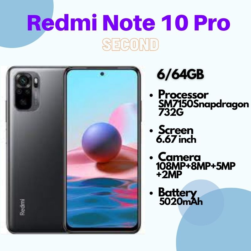 Redmi Note 10 Pro Second 6GB/64GB Onyx Gray Mulus