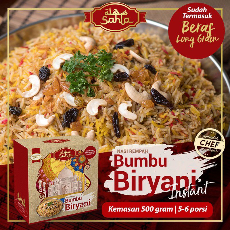 

SAHLA Nasi Rempah Bumbu Biryani Instan 500 gram
