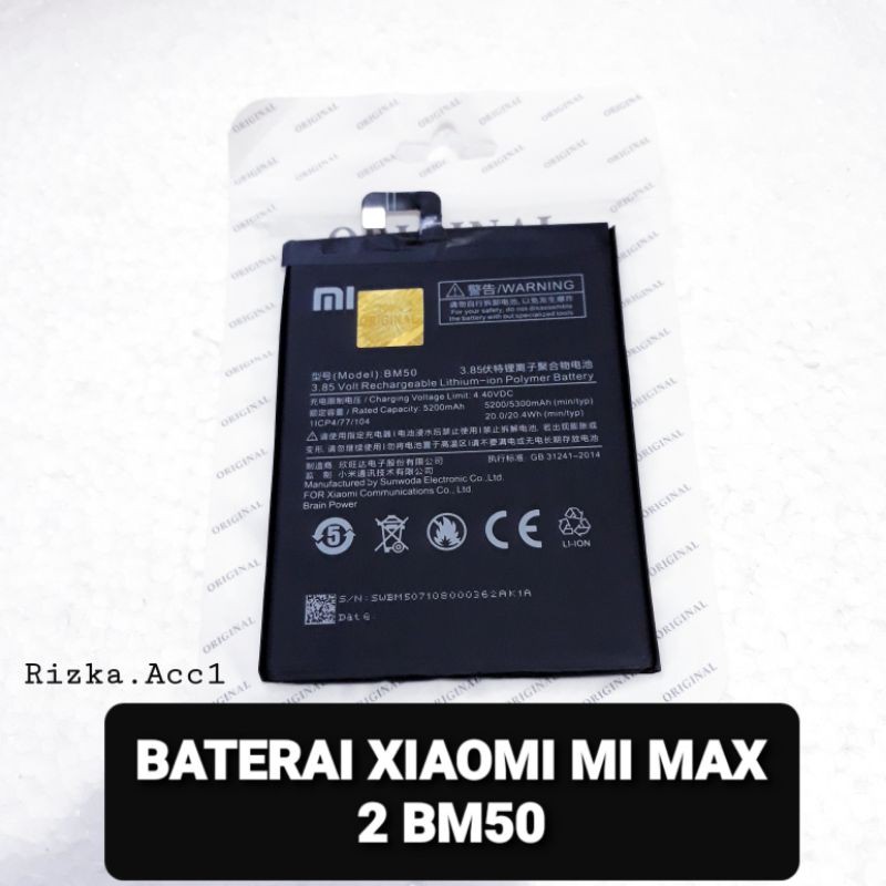 Baterai Batre Xiaomi Mi Max 2 BM50 BM 50 Original Battery Handphone