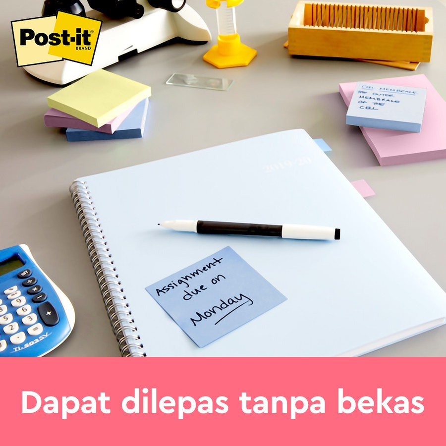 POST IT 3M 654-1CB Original Cloud Blue 76x76 1 Pad 100 Lembar