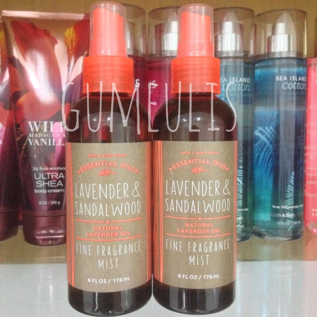 Bath and Body Works BBW Lavender & Sandalwood Essential Oil Body Mist