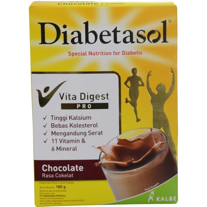 

Diabetasol Nutrition For Diabetic Vita Digest Pro Rasa Coklat 180gr