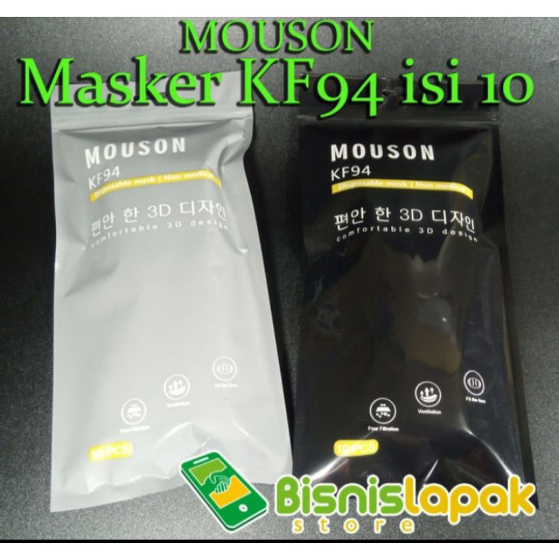 MASKER KF94 MOUSON 4 PLY EVOMASK 3D EMBOS NON MEDIS ISI 10