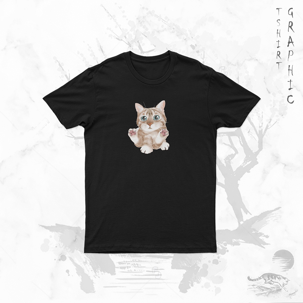 Kaos Kucing Imut Gemoy Baju Pria dan Wanita Lucu Distro | Custom Tulisan Distro Hitam Putih Terbaru 