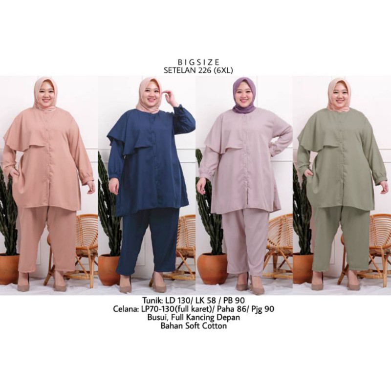 PLAIN JUMBO SET / ONE SET JUMBO / SETELAN RAYON