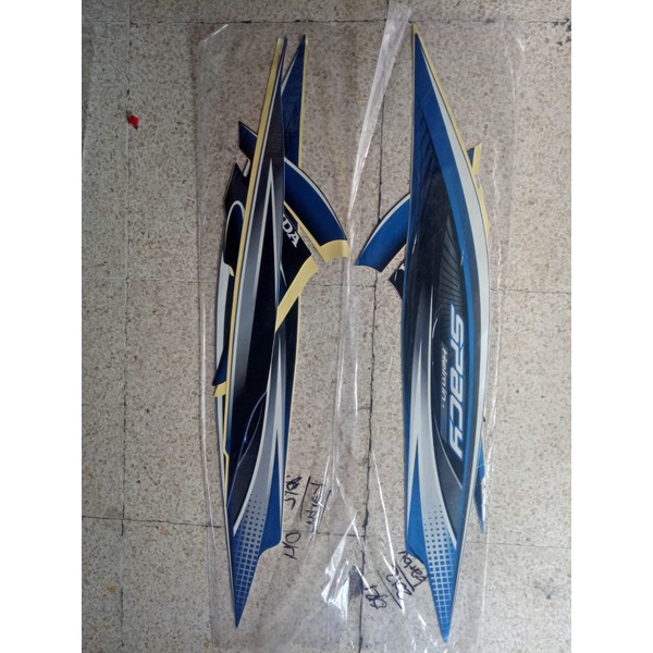 striping sticker ori Lis body Honda spacy 2012 hitam biru