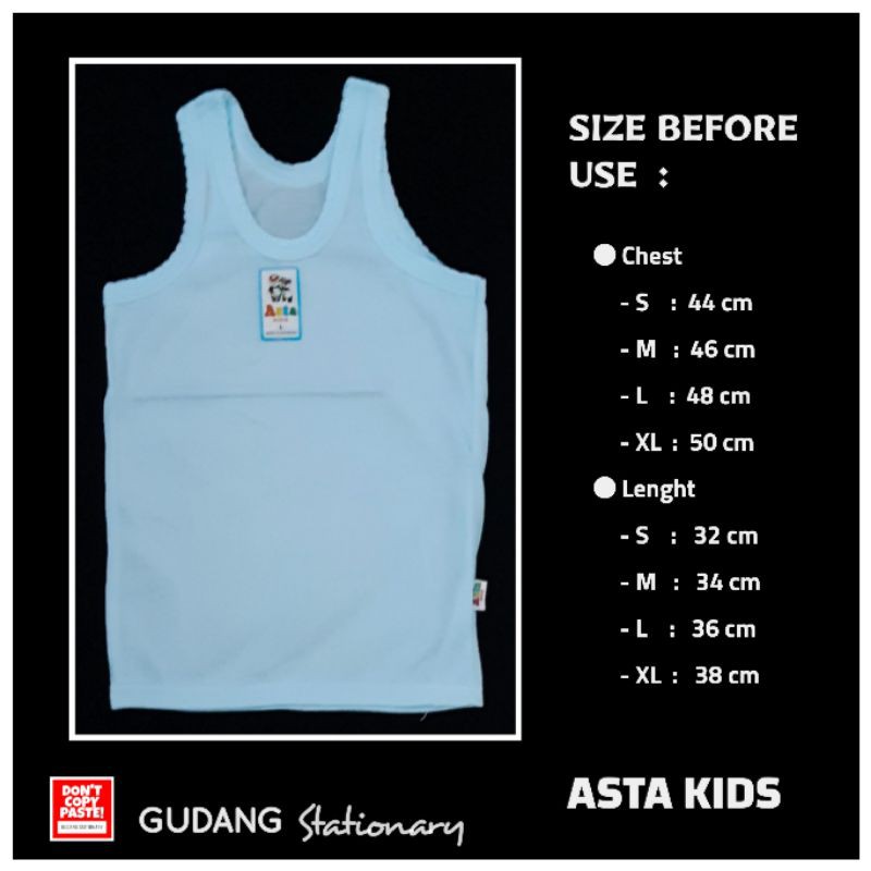 Singlet Baby ASTA KIDS [ Isi 12 pcs ]