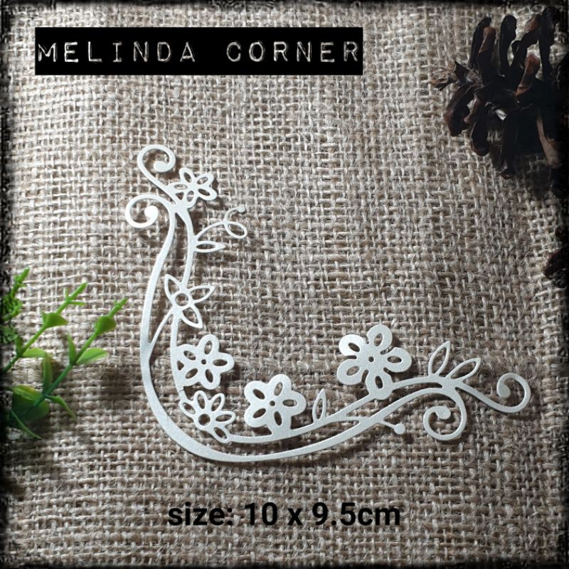 Scrapbook bunga sudut/Die Cut Melinda Corner
