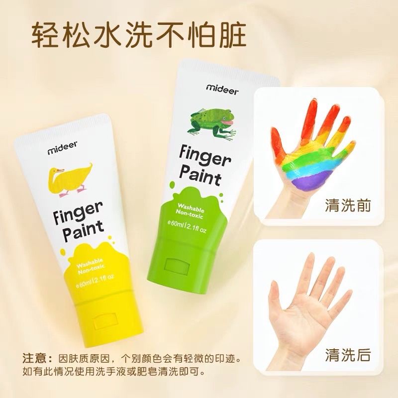 mideer washable non toxic finger paint painting cat isi 8