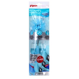 Pigeon 2in1 Bottle &amp; Nipple Brush Basic sikat botol dot bayi 2 in 1