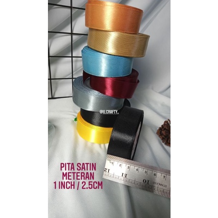 

PITA SATIN PITA BUKET PITA KADO 1 INCH / 2,5CM HARGA METERAN