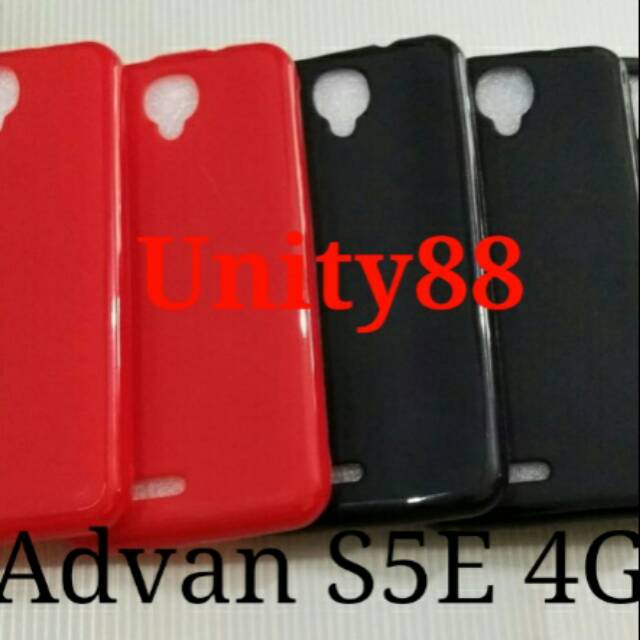 Soft Case Advan S5E 4G S50K Jelly Case Glossy Softshell Black/Red