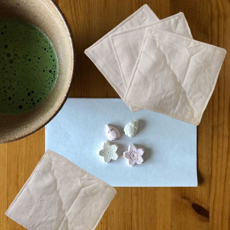 Tatakan gelas kain / Fabric Coaster / Botol - Belacu / Tatakan gelas