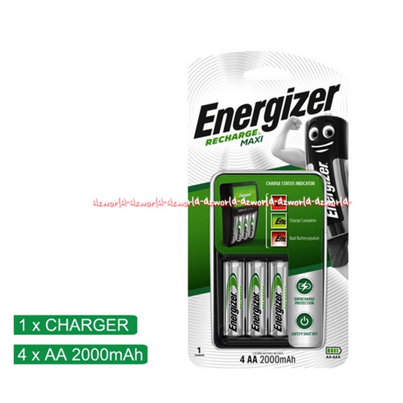 Energizer Recharge Maxi Charging Alat Tempat Charge Cas Baterai Battery Enerziger Batrai