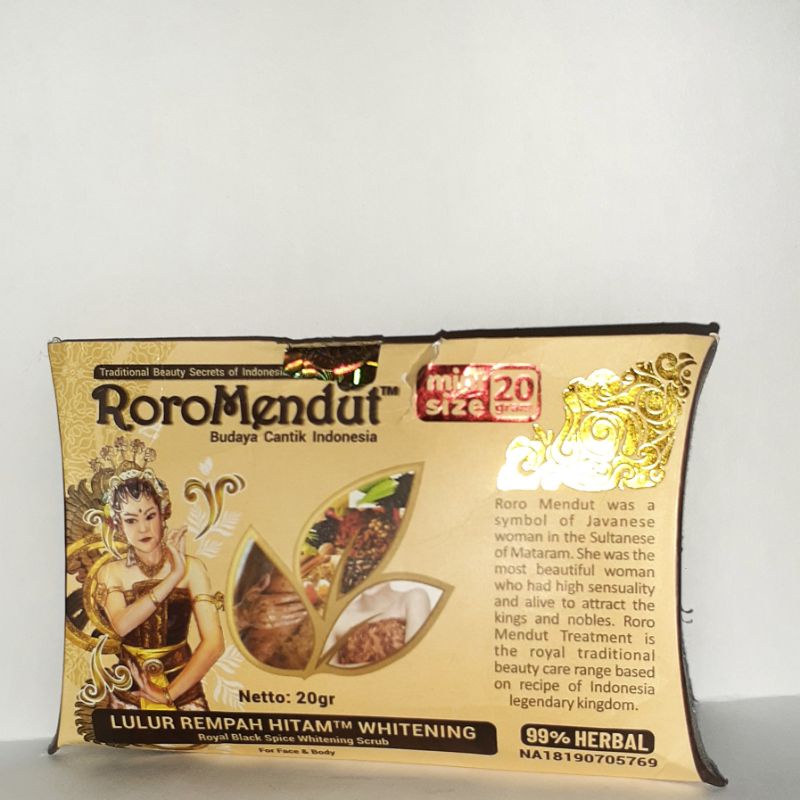 Roromendut-lulur rempah hitam whitening