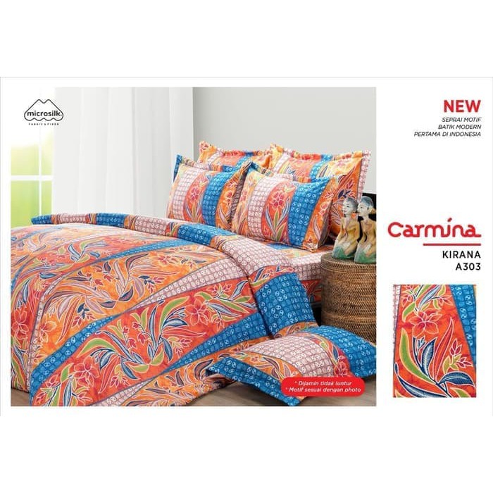 READY SPREI BATIK CARMINA - KIRANA UKURAN 180X200 RUMBAI