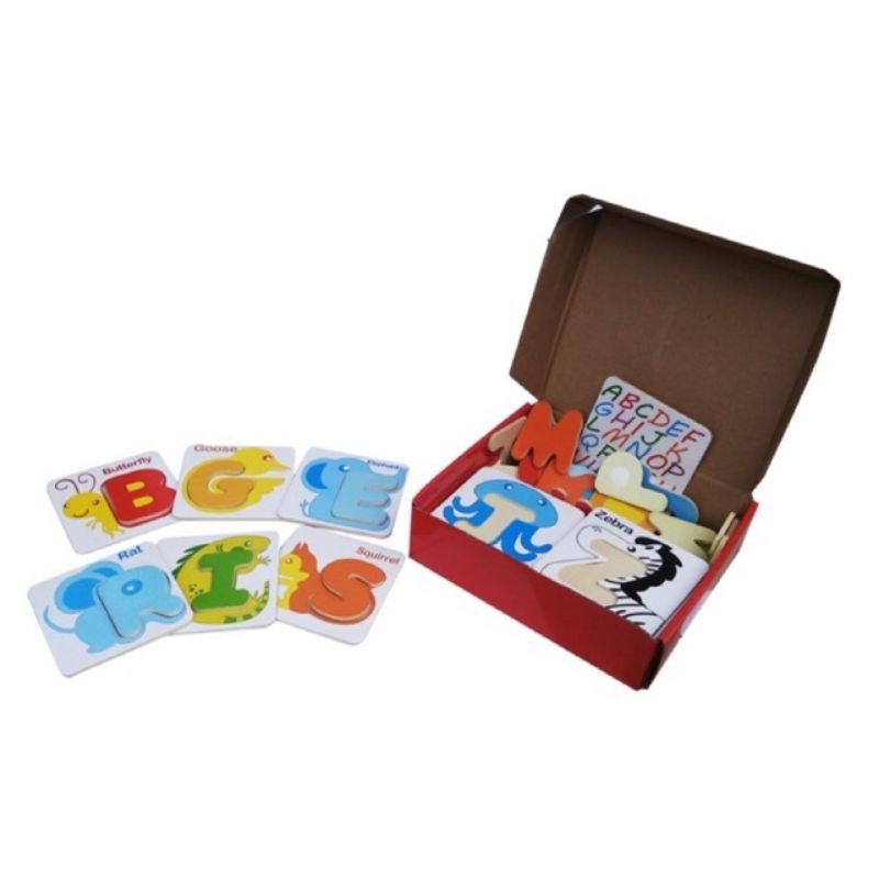 early education wooden card - huruf/alphabet