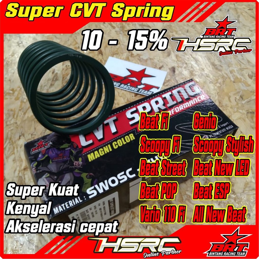 Per CVT BRT Racing Beat Fi ESP Street POP Scoopy ALL New Genio DELUXE LED Vario 110 Super CVT SPRING