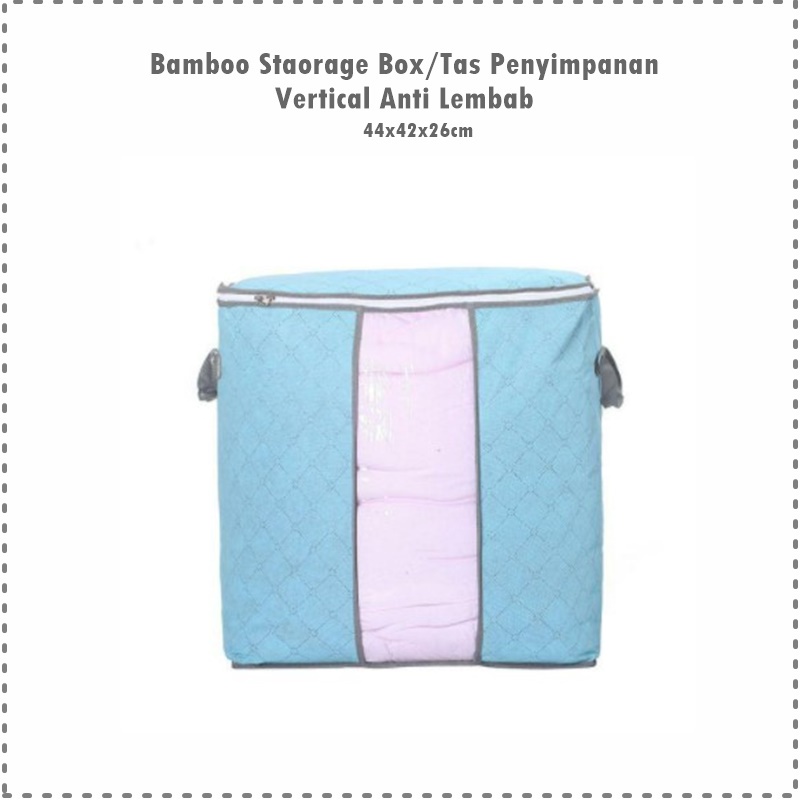 Bamboo Storage Box/Kotak Penyimpanan Vertical Anti Lembab