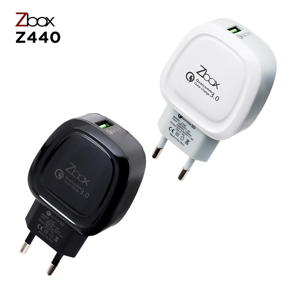 Travel Charger ZBOX Z440 3.1A Qualcomm 3.0 ORIGINAL BONUS KABEL