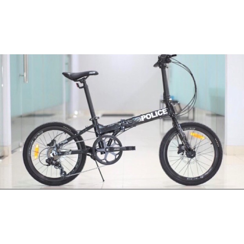 Sepeda Lipat Element Police Texas laser 20Inch 8 Speed Shimano Altus Eclipse Garansi-Black