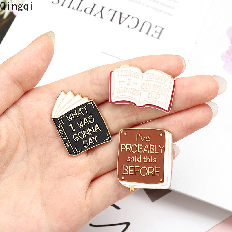 Bros Pin Enamel Desain Kartun Buku Perpustakaan Untuk Hadiah Teman