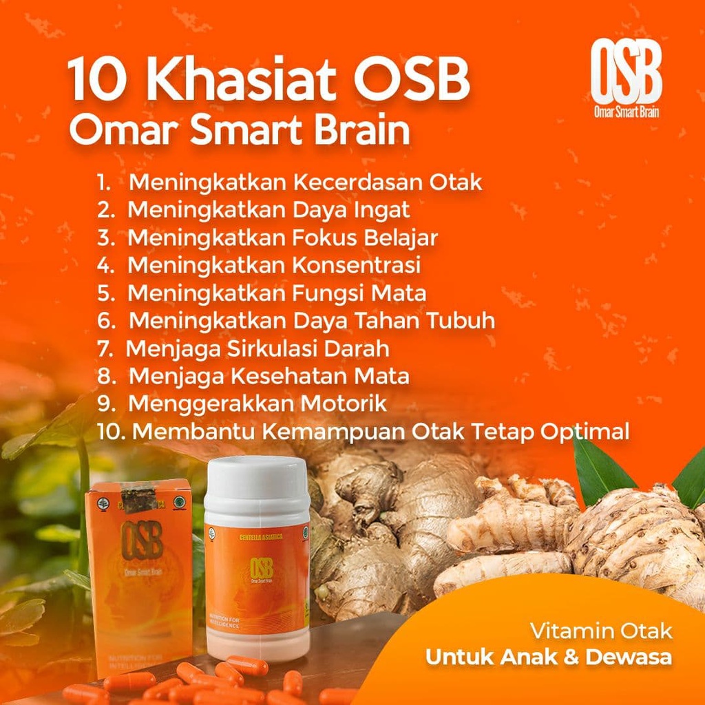 OSB KAPSUL Vitamin Otak OSB Untuk Anak dan Dewasa 100% Original
